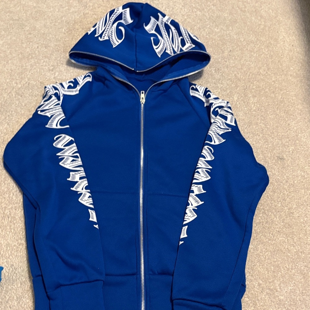 Blue Hooded Women's Sweater